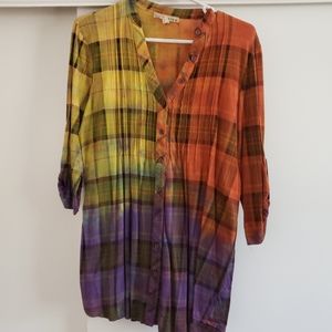 American Rag tie dye flannel